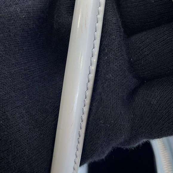 Prada Logo Brushed Leather Handbag Light Blue - Picture 11 of 14